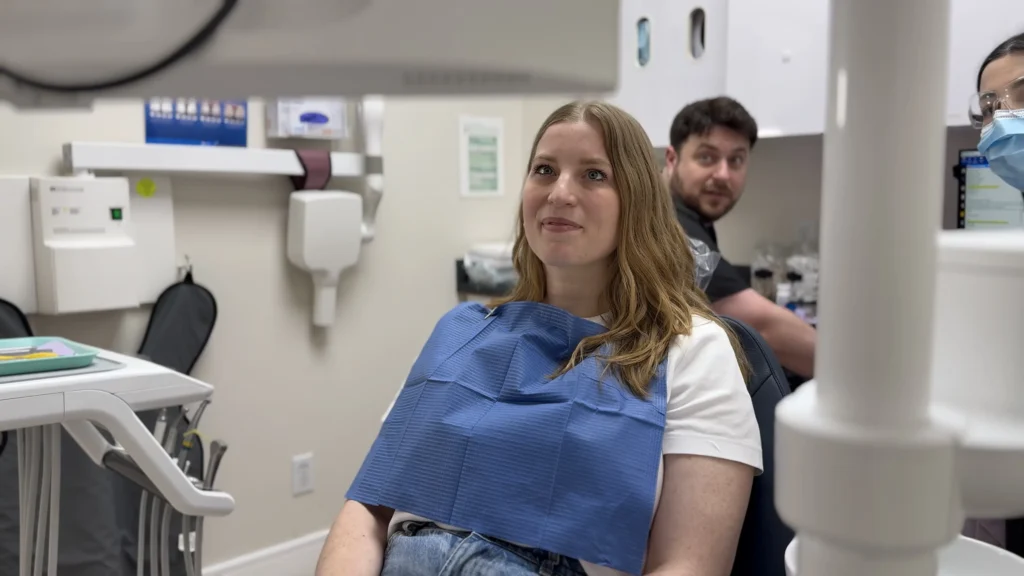 A patient in the chair at KWC Dental